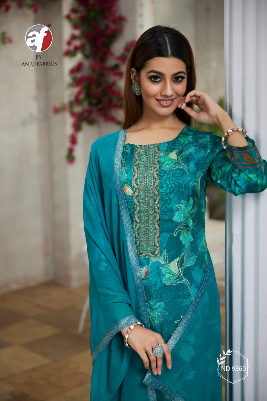 ND 9360 Russian Silk Designer Kurti With Bottom Dupatta Wholesale Price In Surat